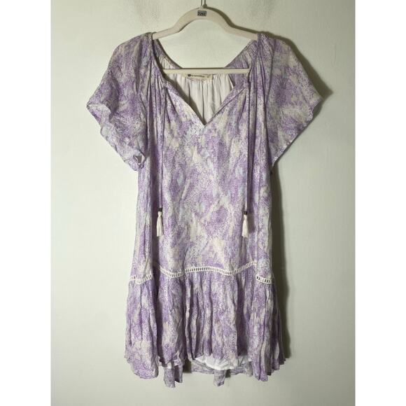 The Impeccable Pig Purple and White Maxi Dress - Picture 1 of 3